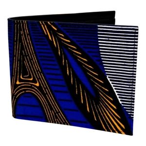 Takura Men's Wallet - Blue and Gold